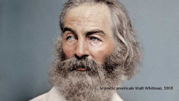 Le poète américain Walt Whitman, 1868 