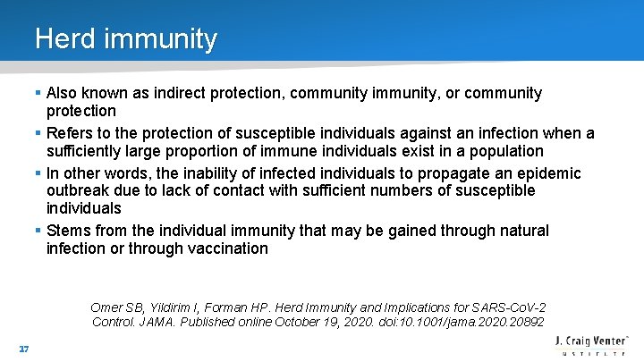 Herd immunity § Also known as indirect protection, community immunity, or community protection §