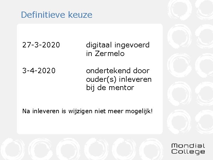 Definitieve keuze 27 -3 -2020 digitaal ingevoerd in Zermelo 3 -4 -2020 ondertekend door