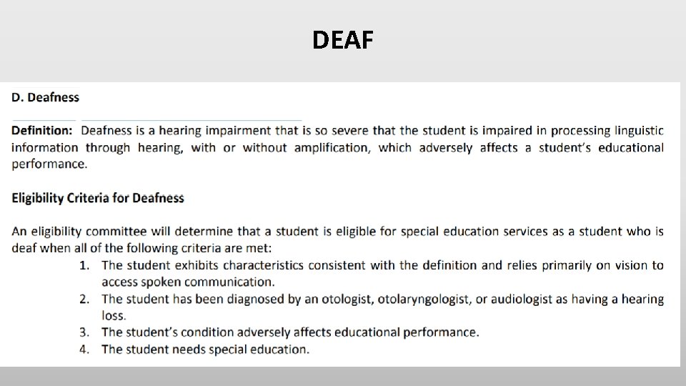 DEAF DEAF