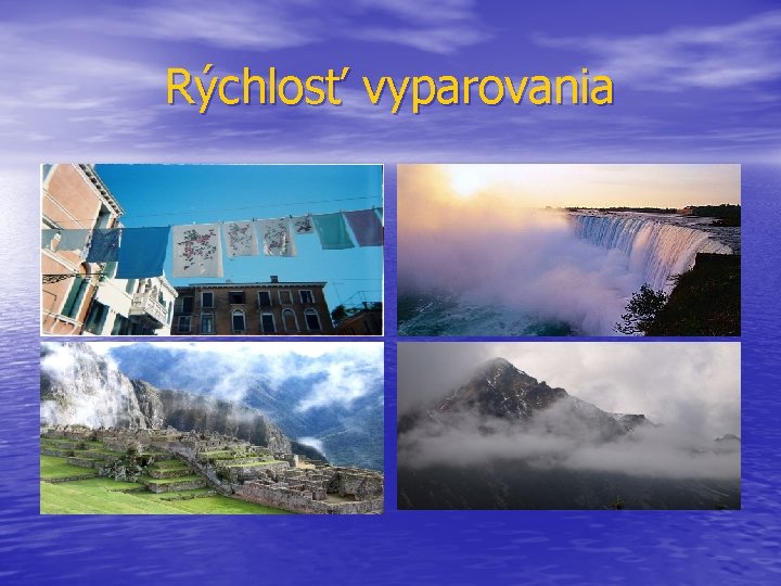 Rýchlosť vyparovania 