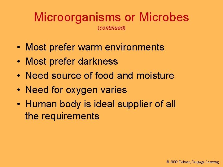 Microorganisms or Microbes (continued) • • • Most prefer warm environments Most prefer darkness