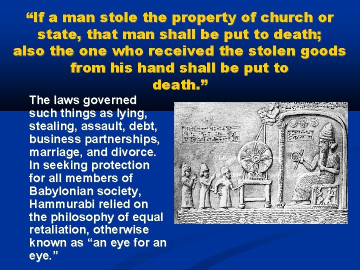 “If a man stole the property of church or state, that man shall be