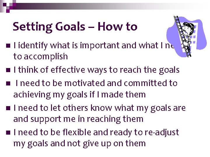 Setting Goals – How to I identify what is important and what I need