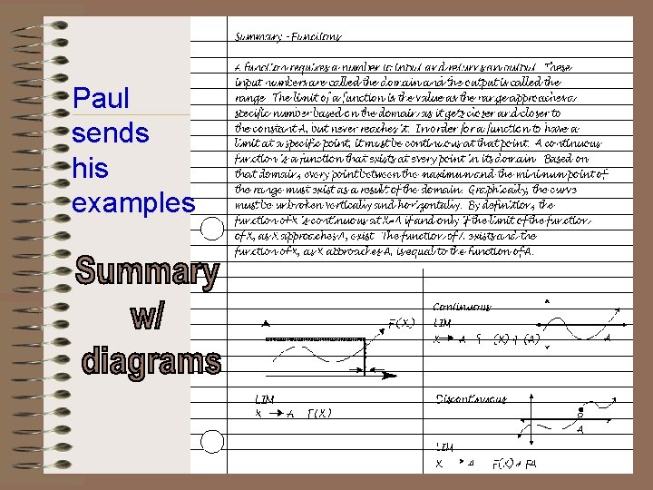 Paul sends his examples 