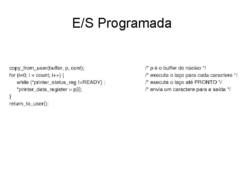 E/S Programada 