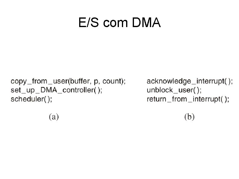 E/S com DMA 