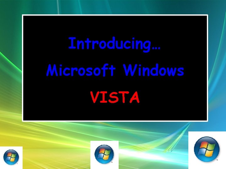 Introducing… Microsoft Windows VISTA 