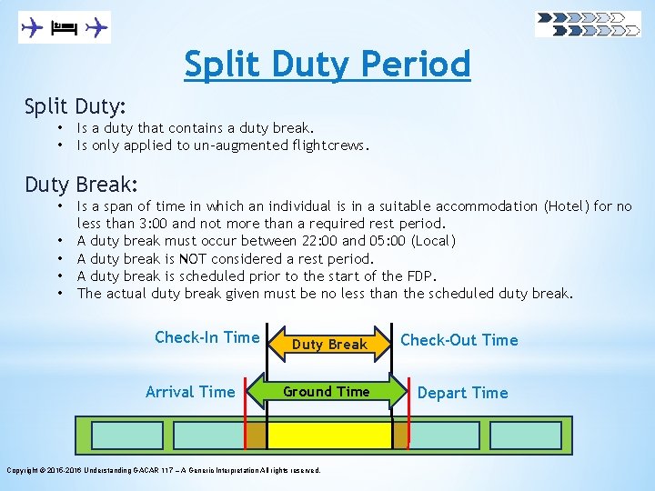 Split Duty Period Split Duty: • • Is a duty that contains a duty