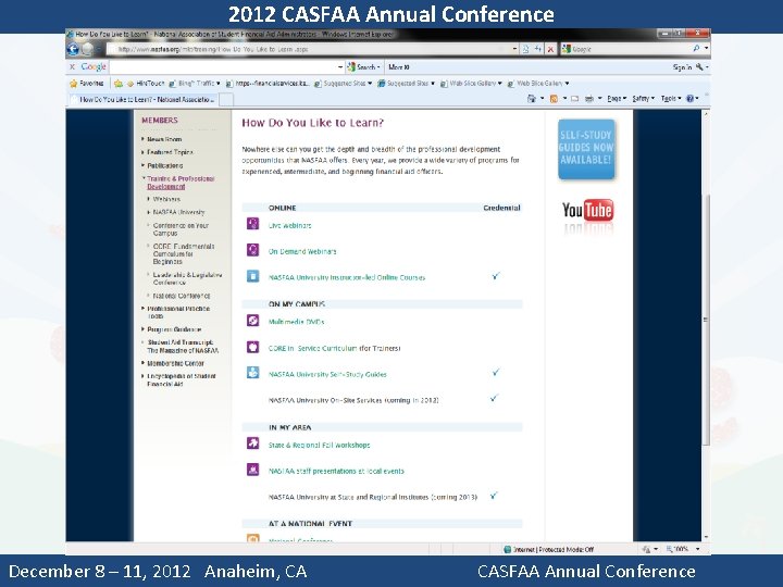 2012 CASFAA Annual Conference Staff Retreats Don’t forget to make it fun! After the