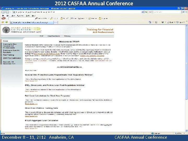 2012 CASFAA Annual Conference Staff Retreats Don’t forget to make it fun! After the