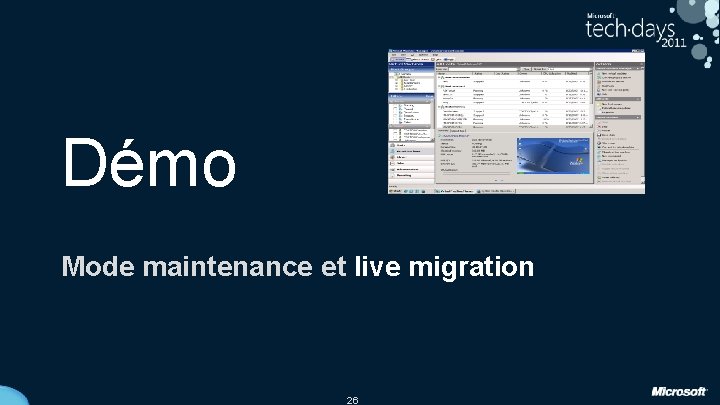 Démo Mode maintenance et live migration 26 