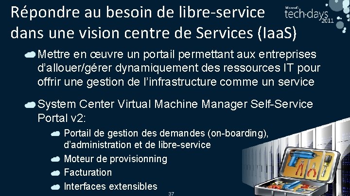 Répondre au besoin de libre-service dans une vision centre de Services (Iaa. S) Mettre