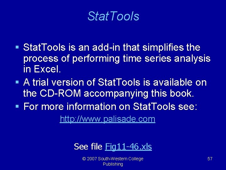 Stat. Tools § Stat. Tools is an add-in that simplifies the process of performing