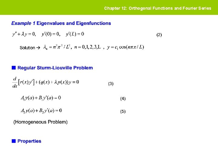 Chapter 12: Orthogonal Functions and Fourier Series 