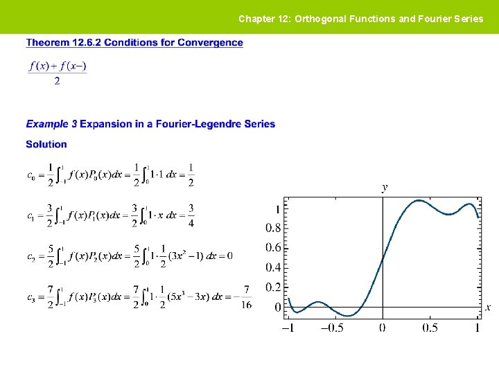 Chapter 12: Orthogonal Functions and Fourier Series 