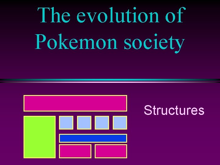 The evolution of Pokemon society Structures 