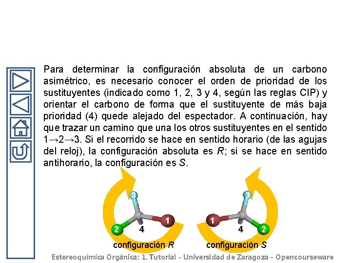 Para determinar la configuración absoluta de un carbono asimétrico, es necesario conocer el orden