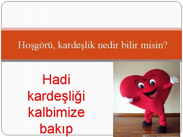 Hoşgörü, kardeşlik nedir bilir misin? Hadi kardeşliği kalbimize bakıp 