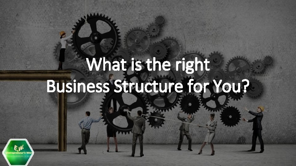 What is the right Business Structure for You? 