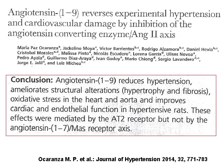 Ocaranza M. P. et al. : Journal of Hypertension 2014, 32, 771 -783 