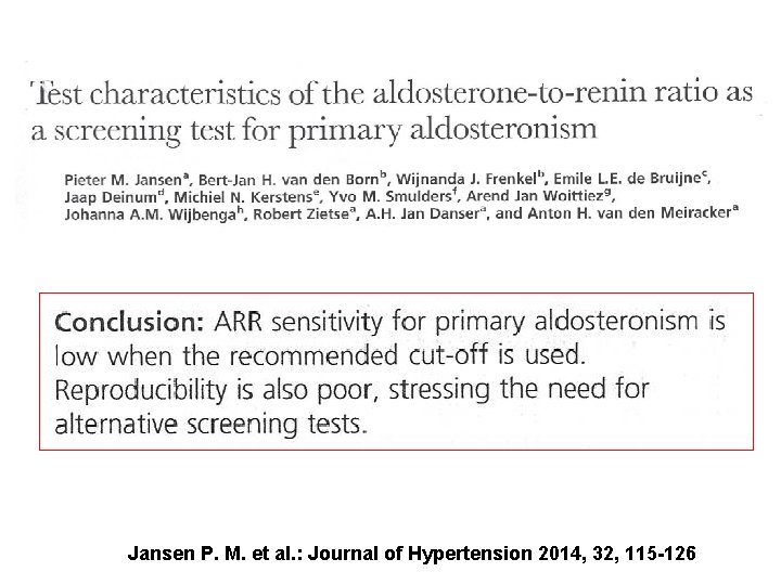 Jansen P. M. et al. : Journal of Hypertension 2014, 32, 115 -126 