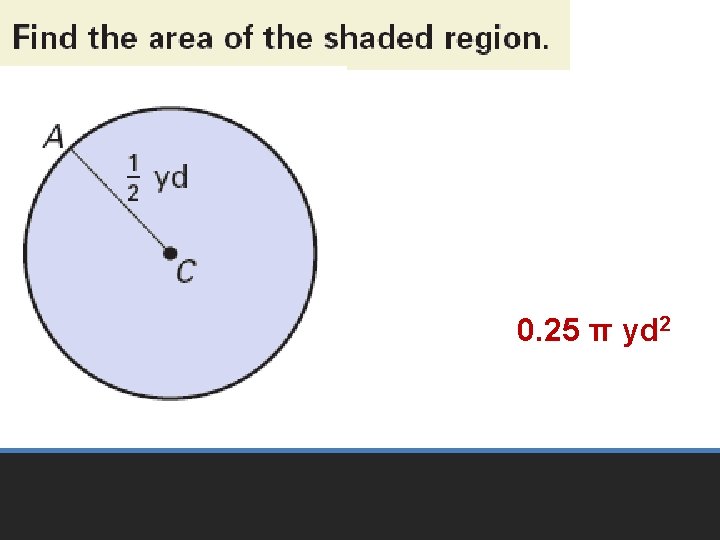 0. 25 π yd 2 