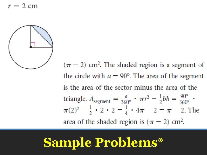 Sample Problems* 