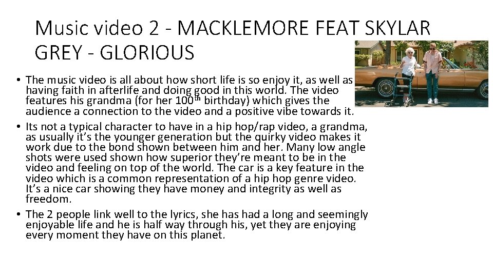 Music video 2 - MACKLEMORE FEAT SKYLAR GREY - GLORIOUS • The music video