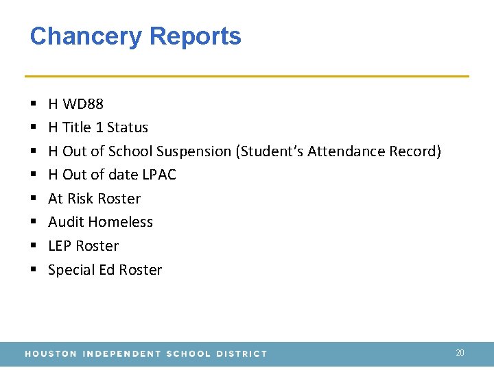 Chancery Reports § § § § H WD 88 H Title 1 Status H