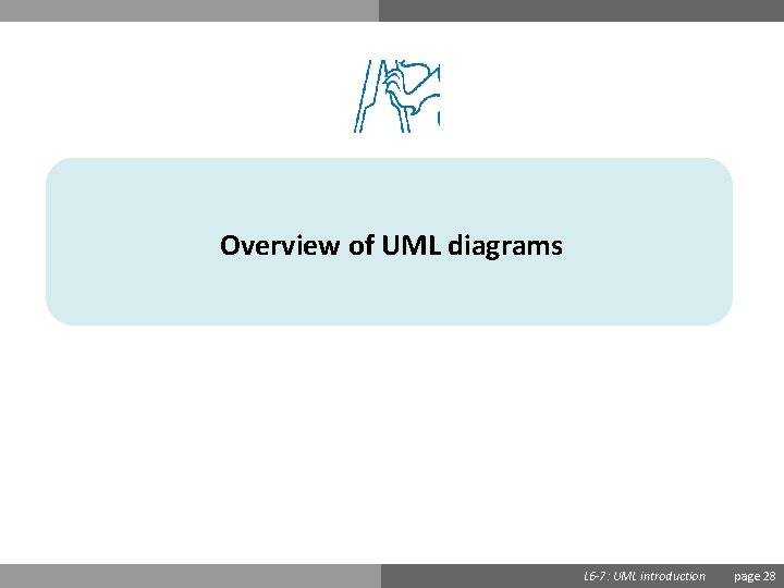 Overview of UML diagrams Ondřej Přibyl L 6 -7: UML introduction page 28 