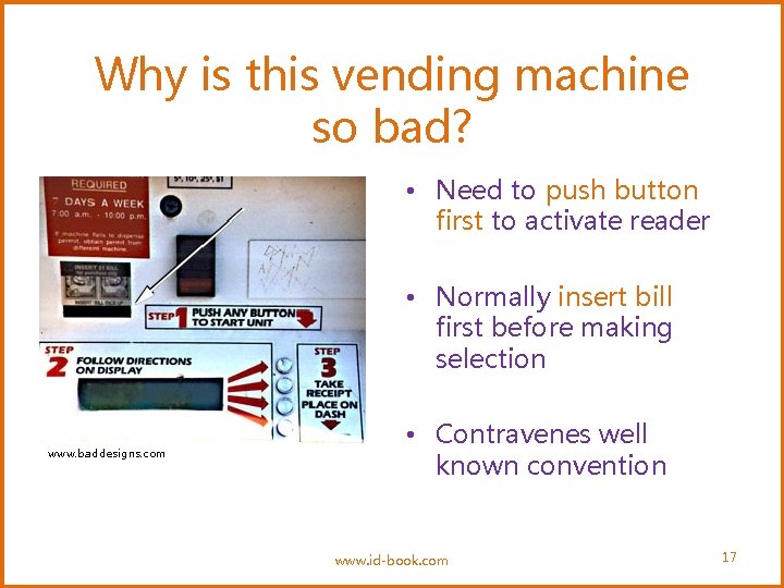 Why is this vending machine so bad? • Need to push button first to