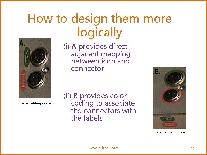 How to design them more logically (i) A provides direct adjacent mapping between icon