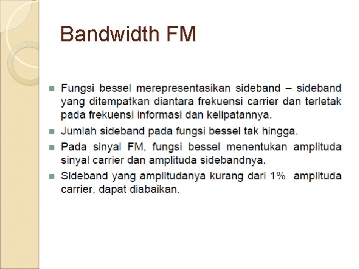 Bandwidth FM 