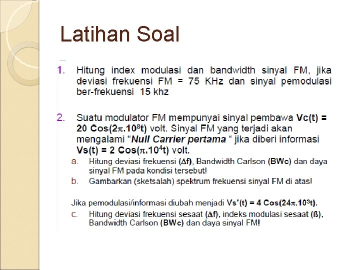 Latihan Soal 