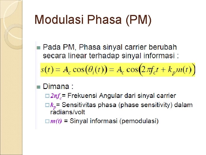 Modulasi Phasa (PM) 