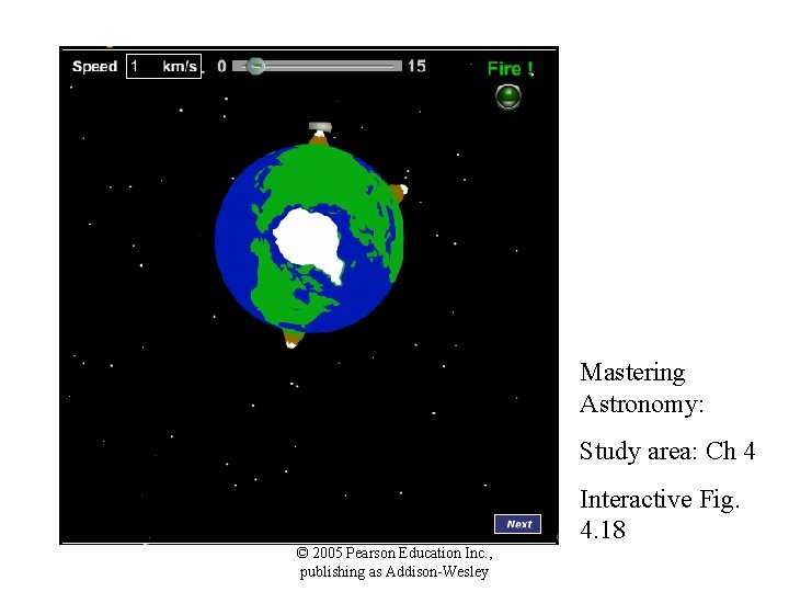 Mastering Astronomy: Study area: Ch 4 Interactive Fig. 4. 18 © 2005 Pearson Education