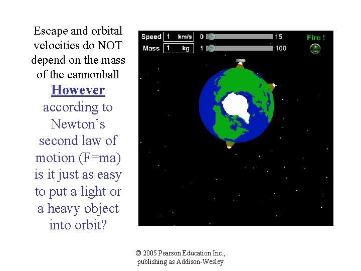 Escape and orbital velocities do NOT depend on the mass of the cannonball However