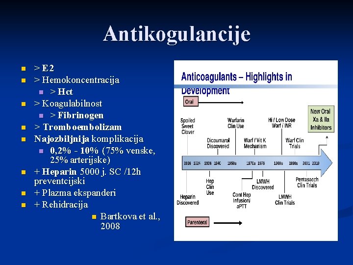 Antikogulancije n n n n > E 2 > Hemokoncentracija n > Hct >