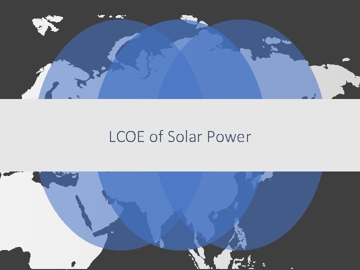 LCOE of Solar Power 