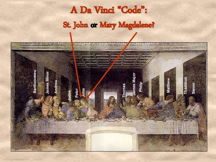 A Da Vinci “Code”: St. John or Mary Magdalene? 