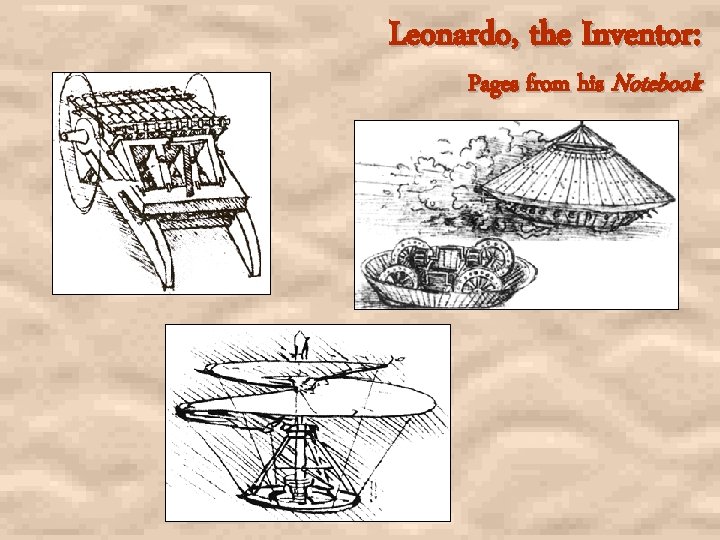 Leonardo, the Inventor: Pages from his Notebook 