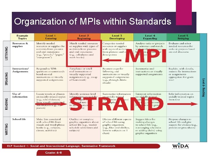 Organization of MPIs within Standards 
