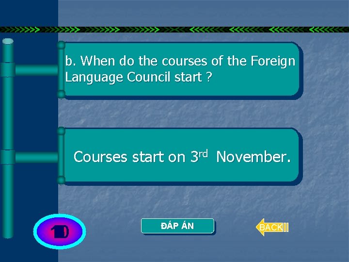 b. When do the courses of the Foreign Language Council start ? Courses start