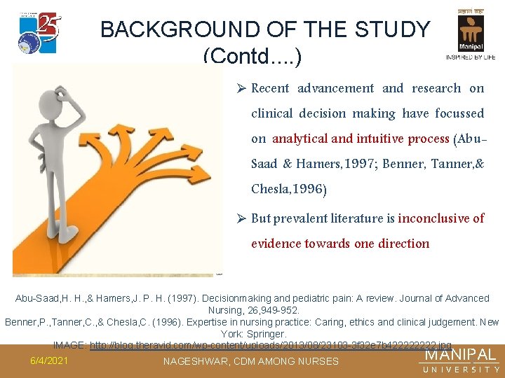 BACKGROUND OF THE STUDY (Contd. . ) Ø Recent advancement and research on clinical