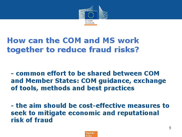 How can the COM and MS work together to reduce fraud risks? - common