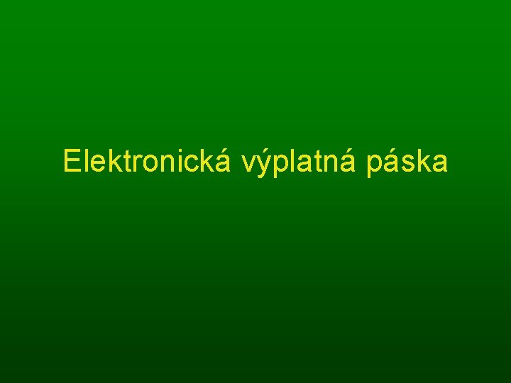 Elektronická výplatná páska 