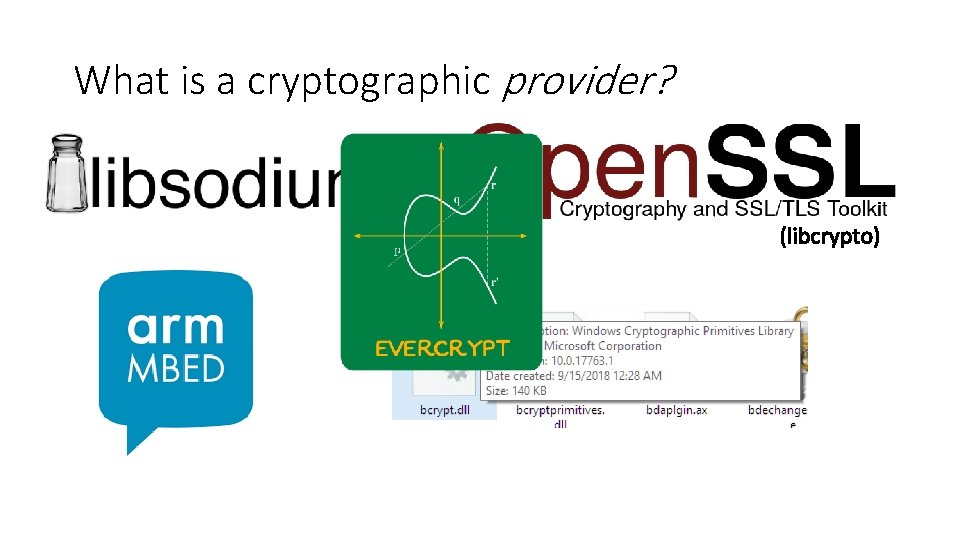 What is a cryptographic provider? 