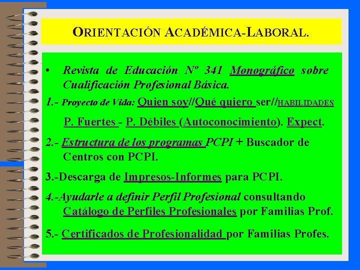 ORIENTACIÓN ACADÉMICA-LABORAL. • Revista de Educación Nº 341 Monográfico sobre Cualificación Profesional Básica. 1.