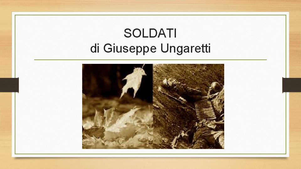 SOLDATI di Giuseppe Ungaretti 